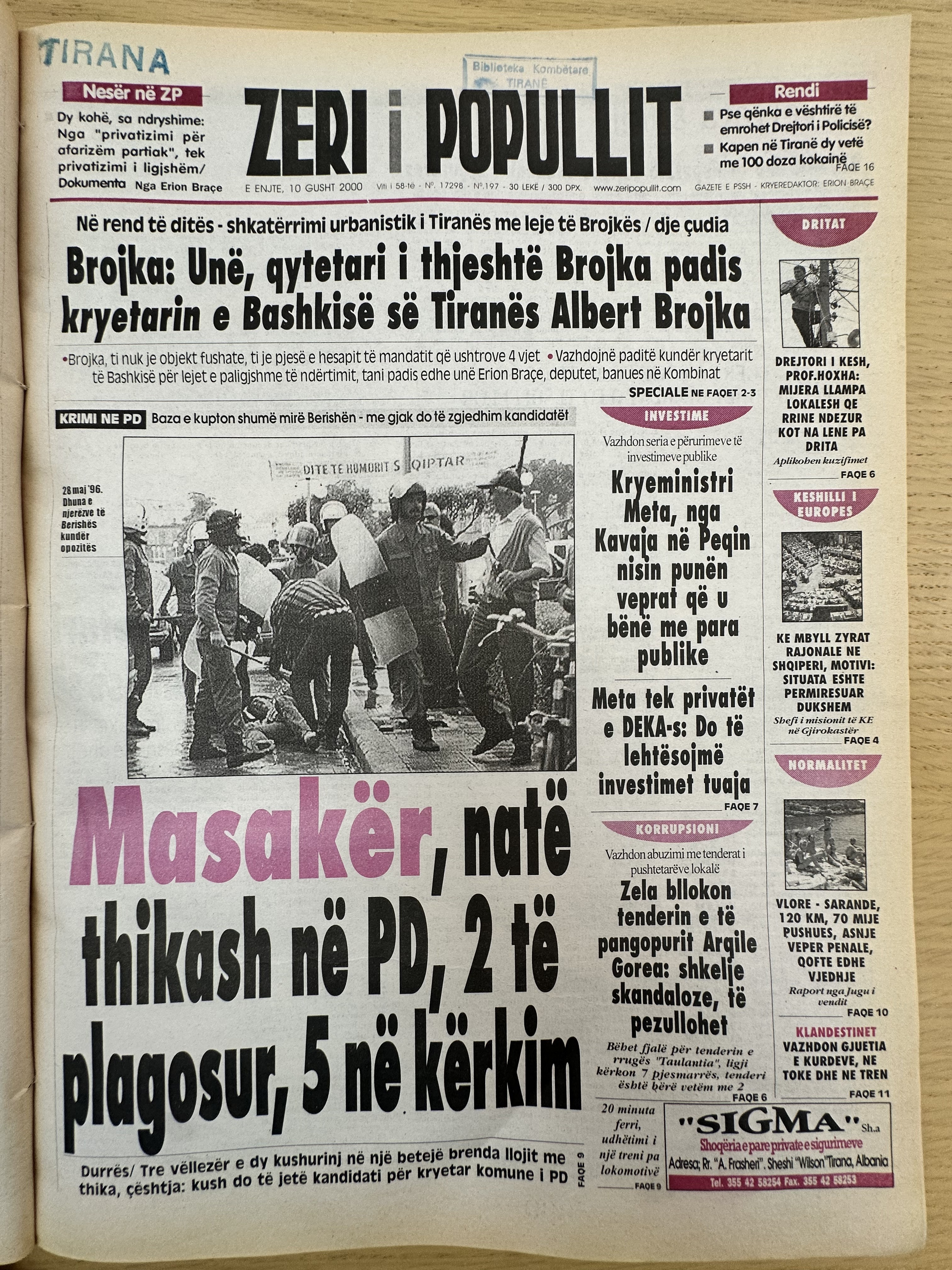 Zëri i Popullit 2000-08-10