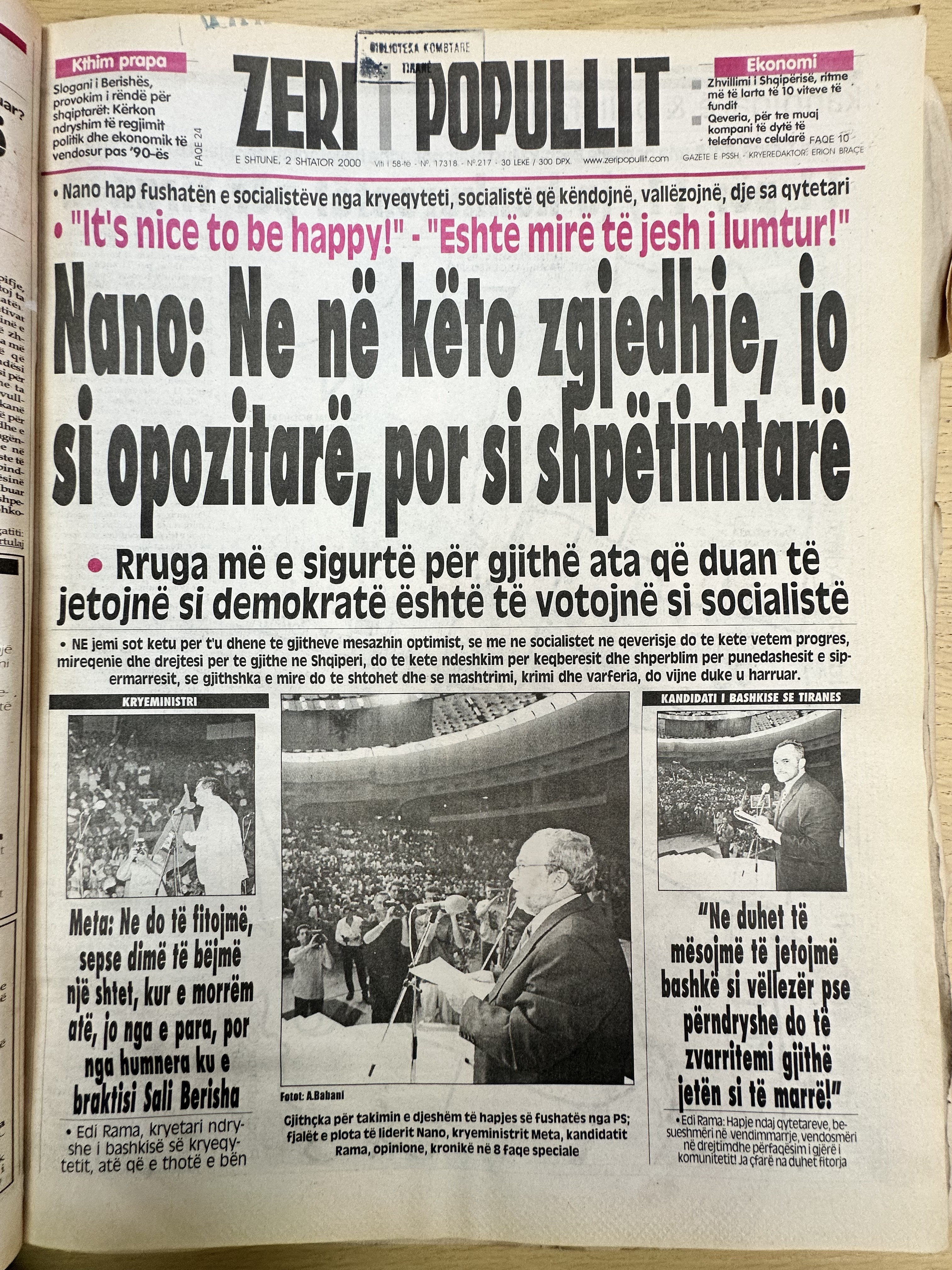 Zëri i Popullit 2000-09-02