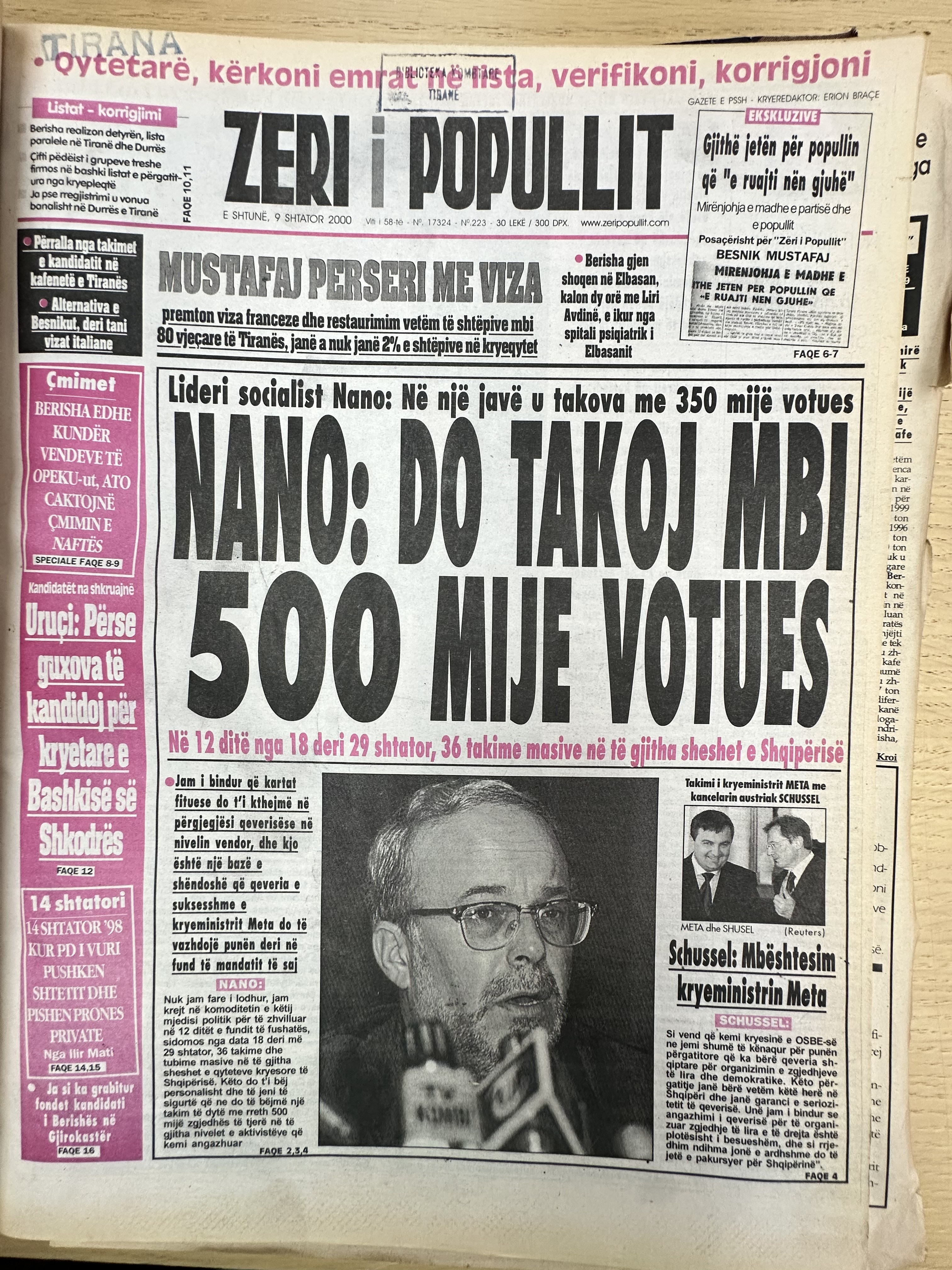Zëri i Popullit 2000-09-09