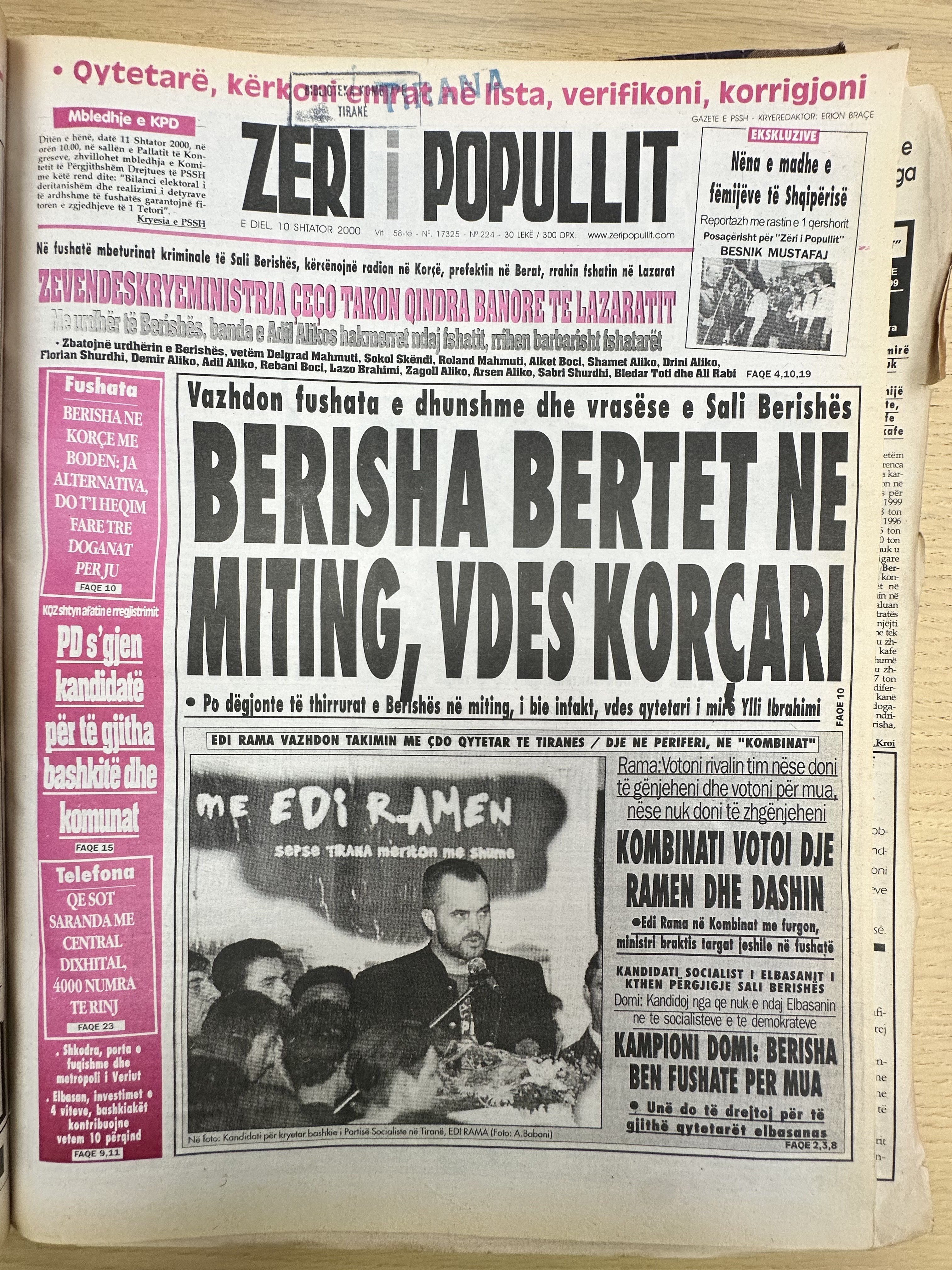 Zëri i Popullit 2000-09-10