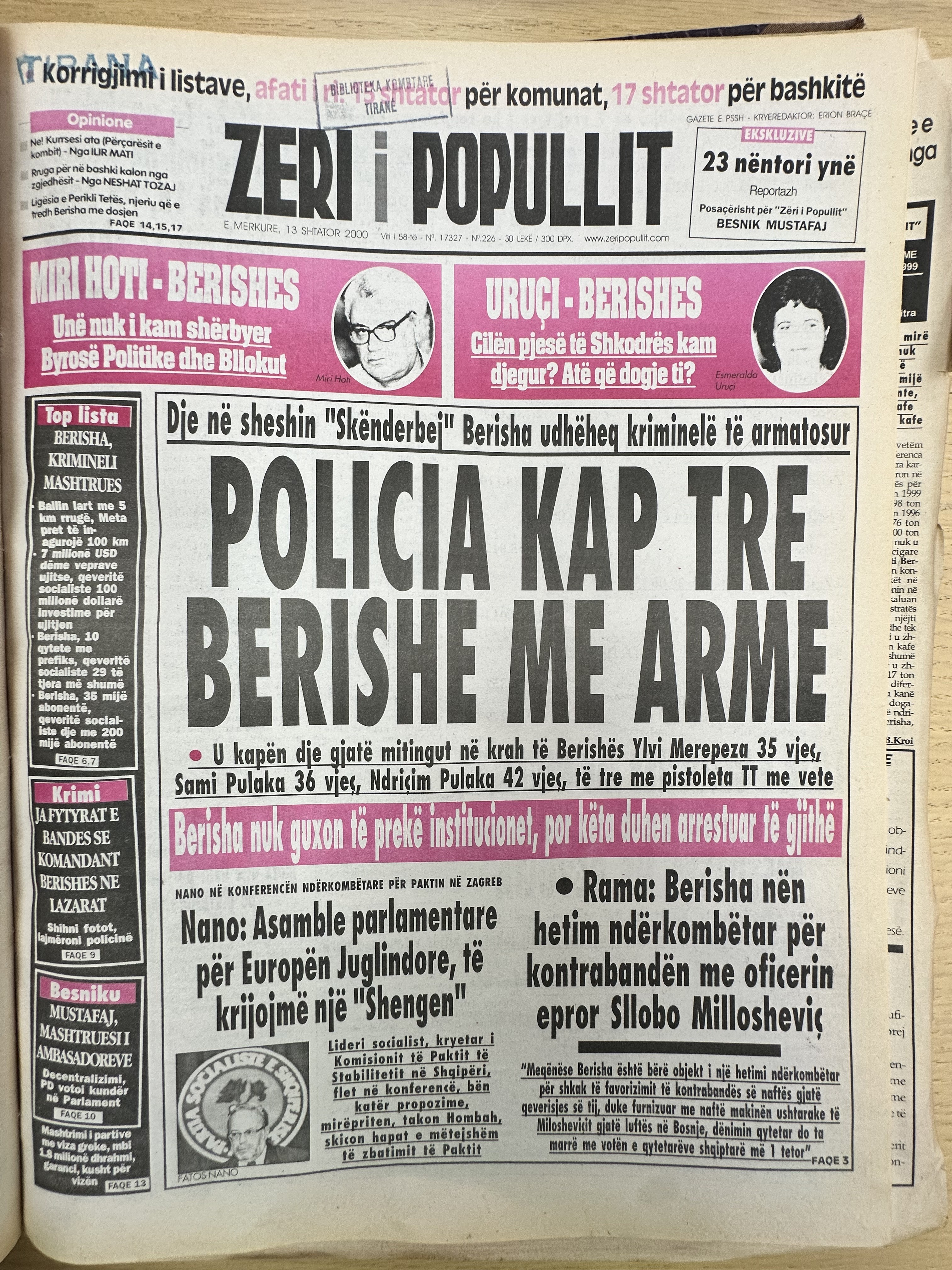 Zëri i Popullit 2000-09-13