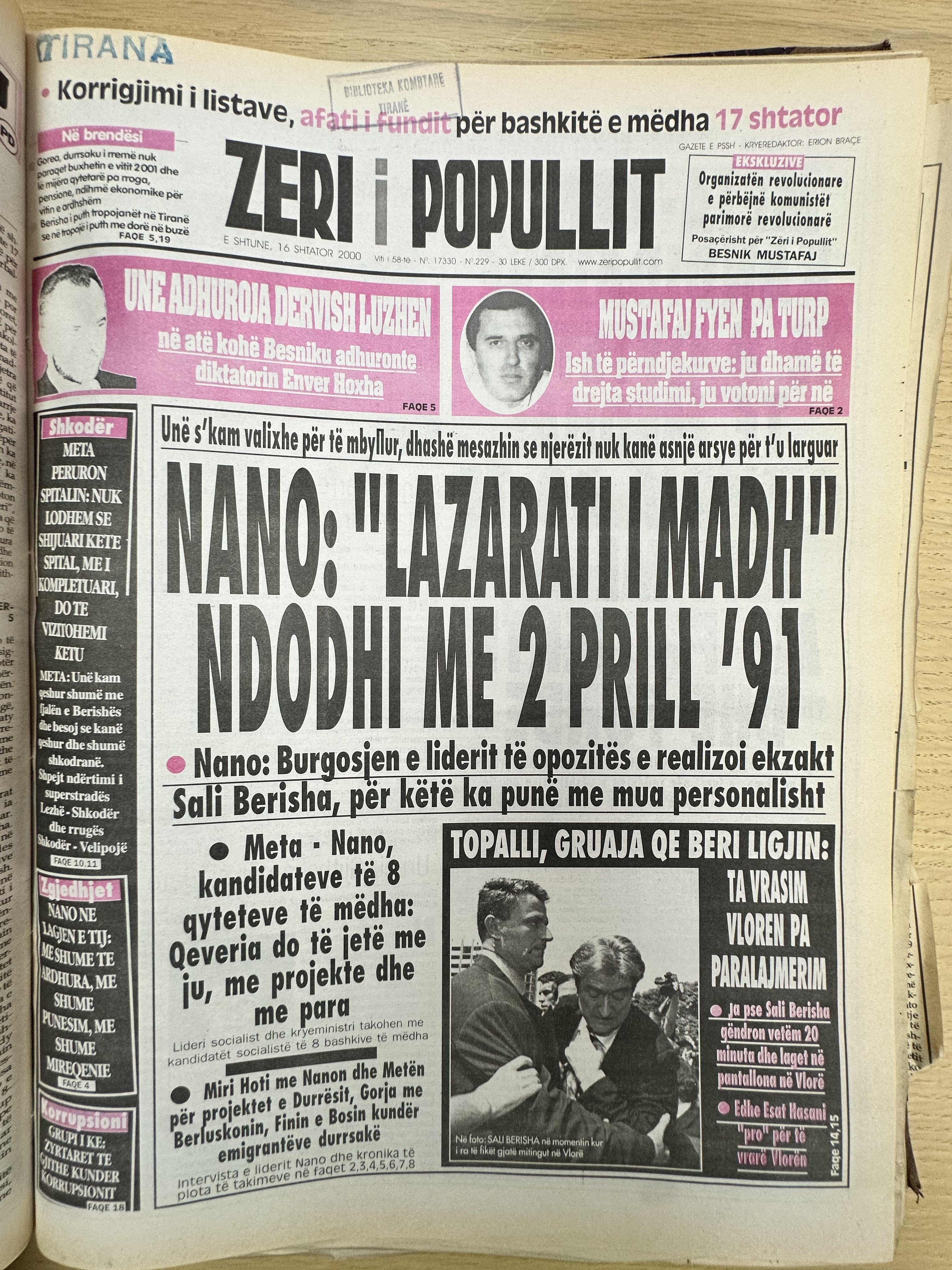 Zëri i Popullit 2000-09-16