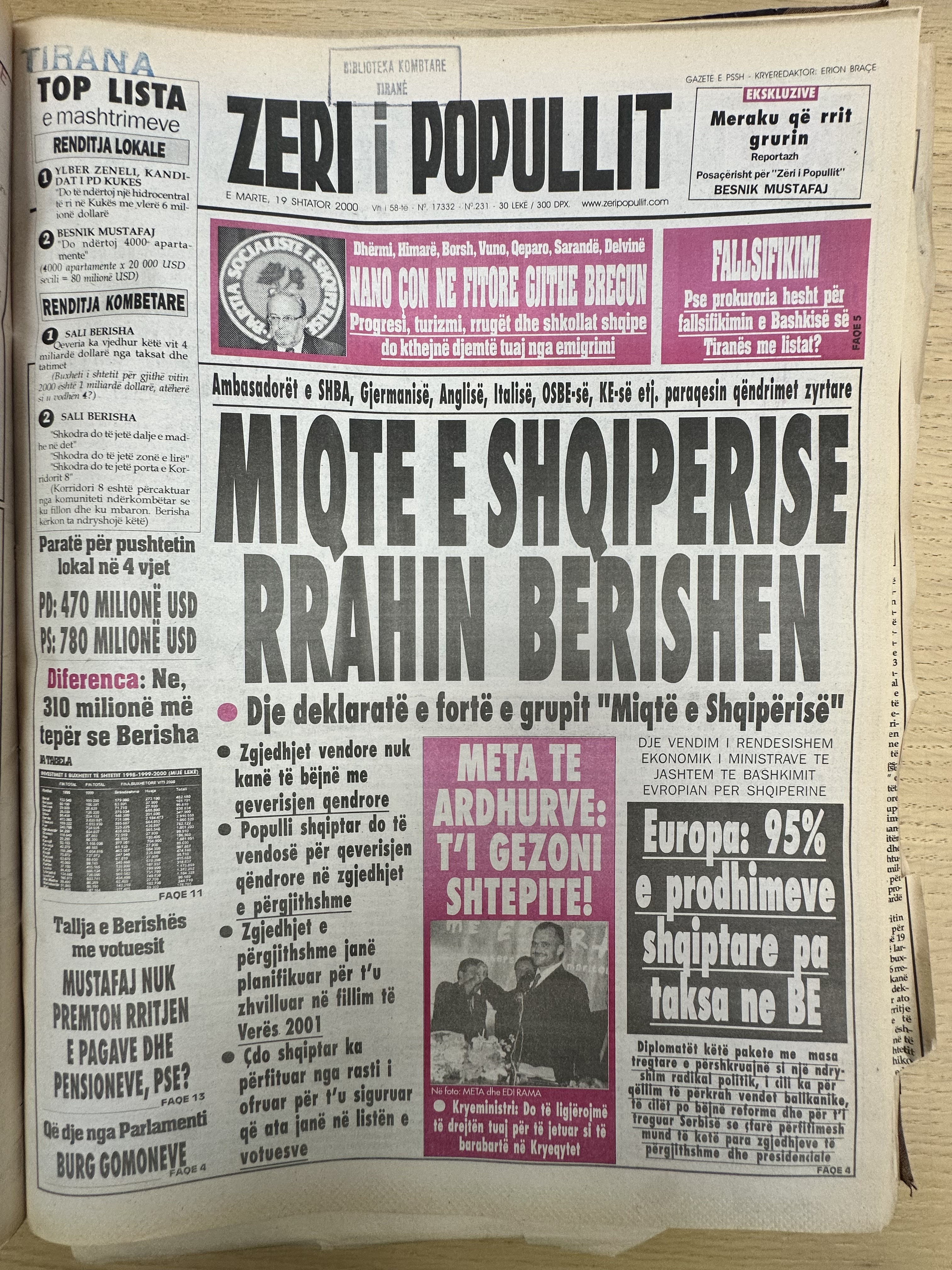Zëri i Popullit 2000-02-19