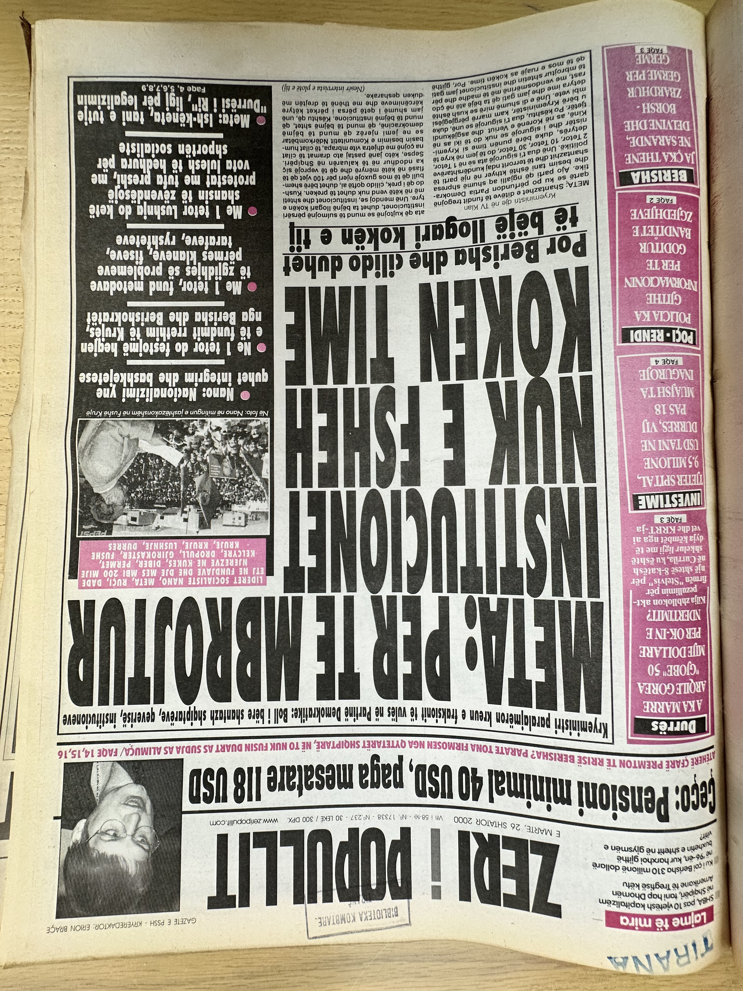 Zëri i Popullit 2000-09-26