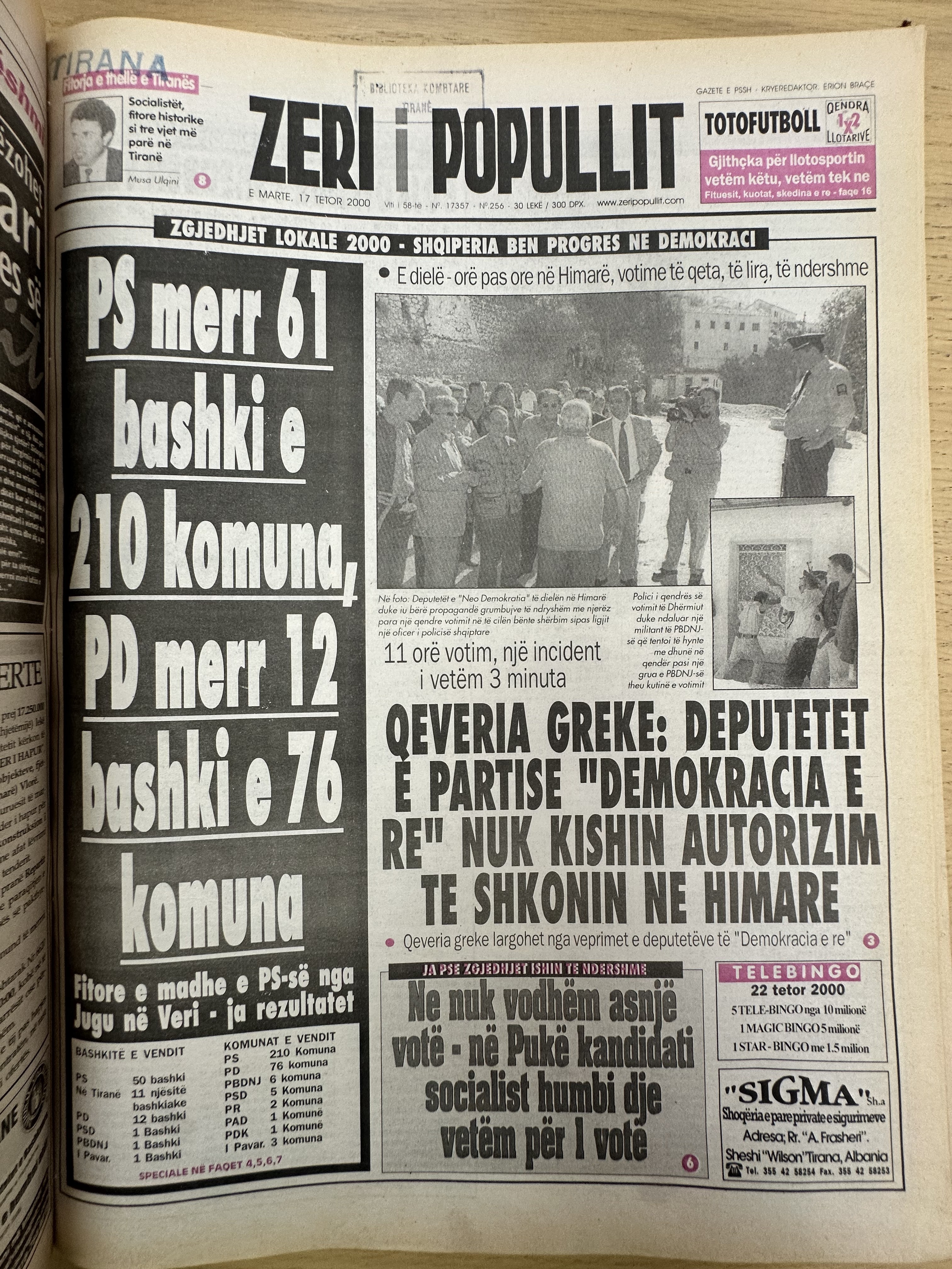 Zëri i Popullit 2000-10-17