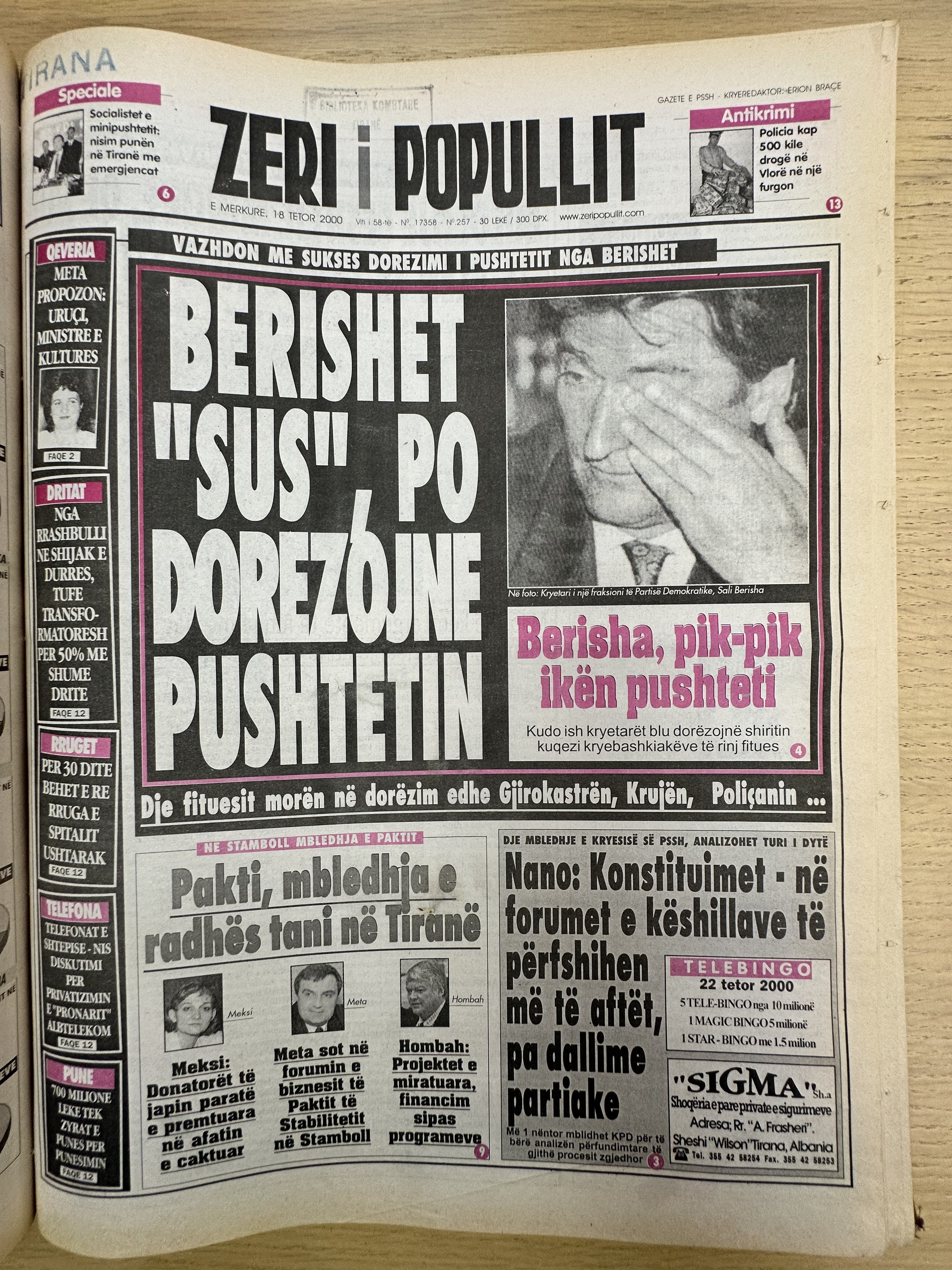 Zëri i Popullit 2000-10-18