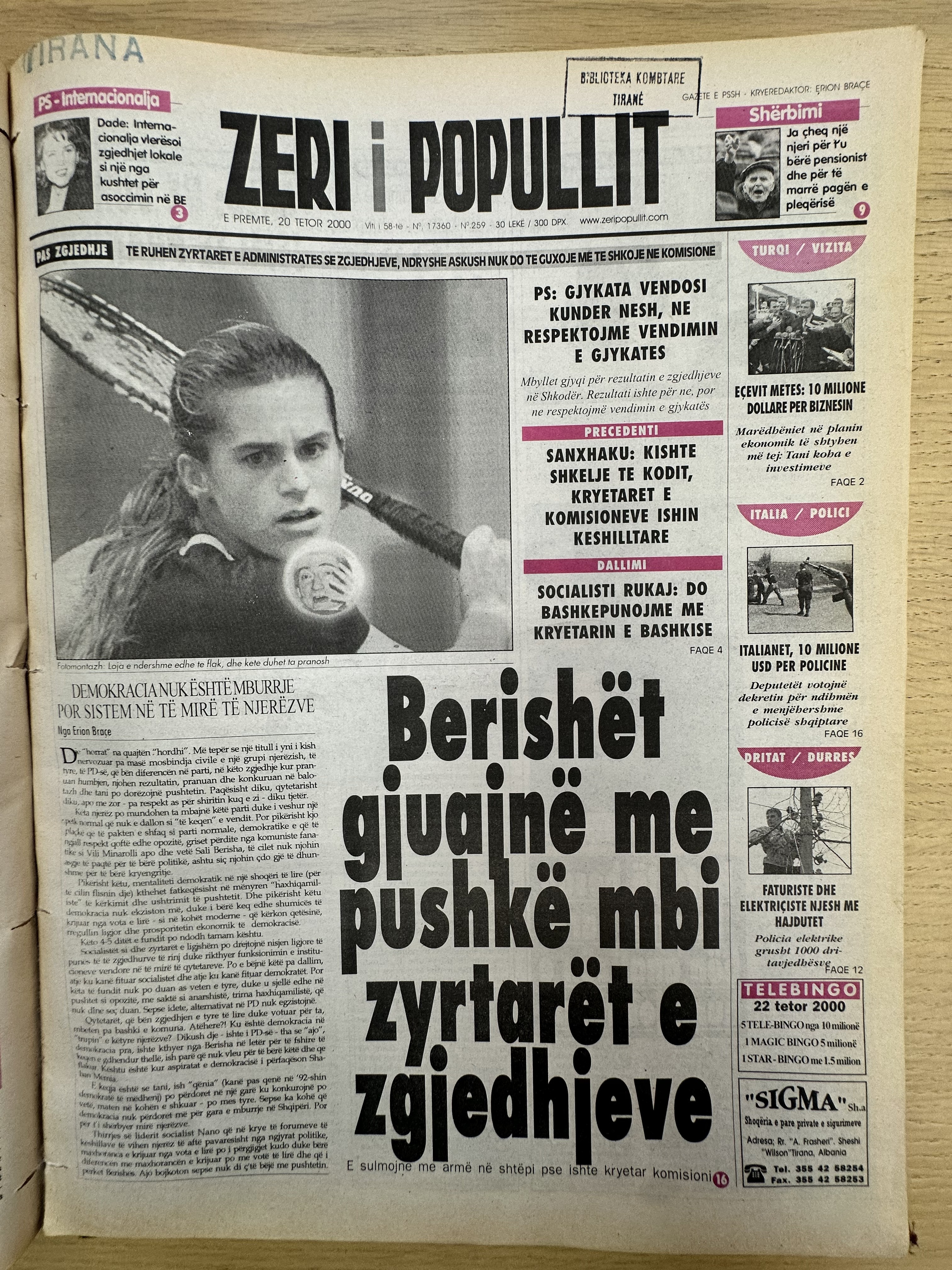 Zëri i Popullit 2000-10-20