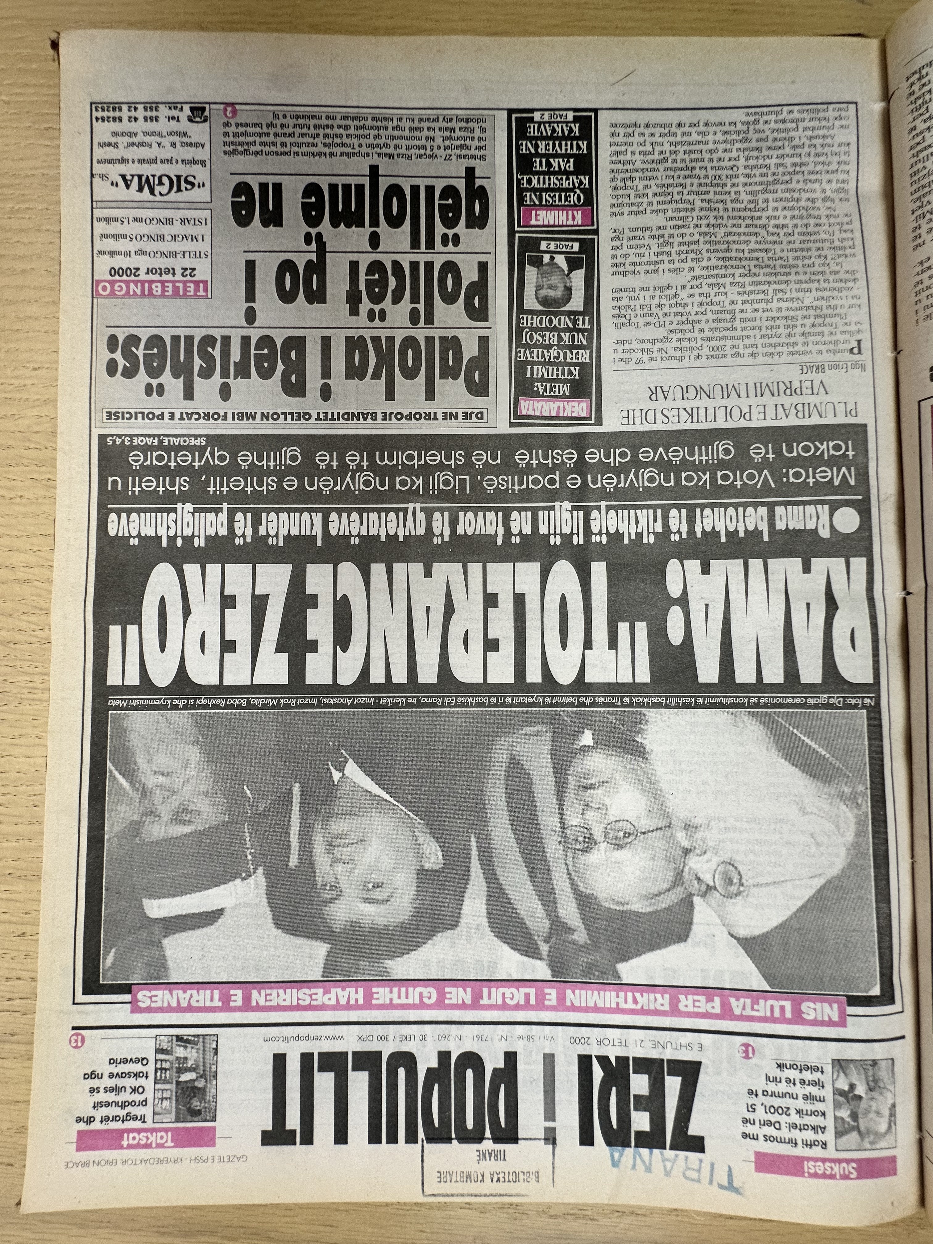 Zëri i Popullit 2000-10-21