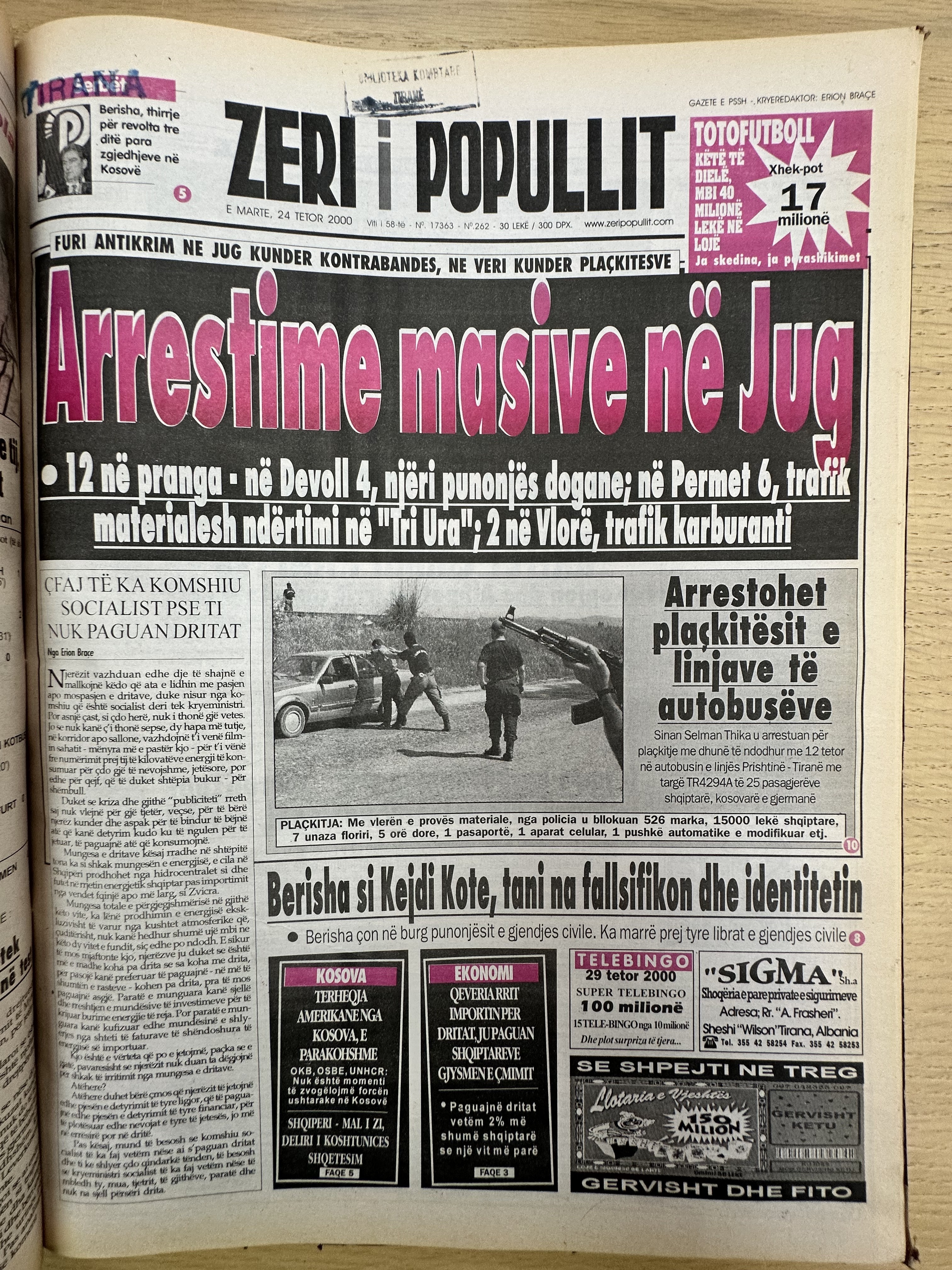 Zëri i Popullit 2000-10-24