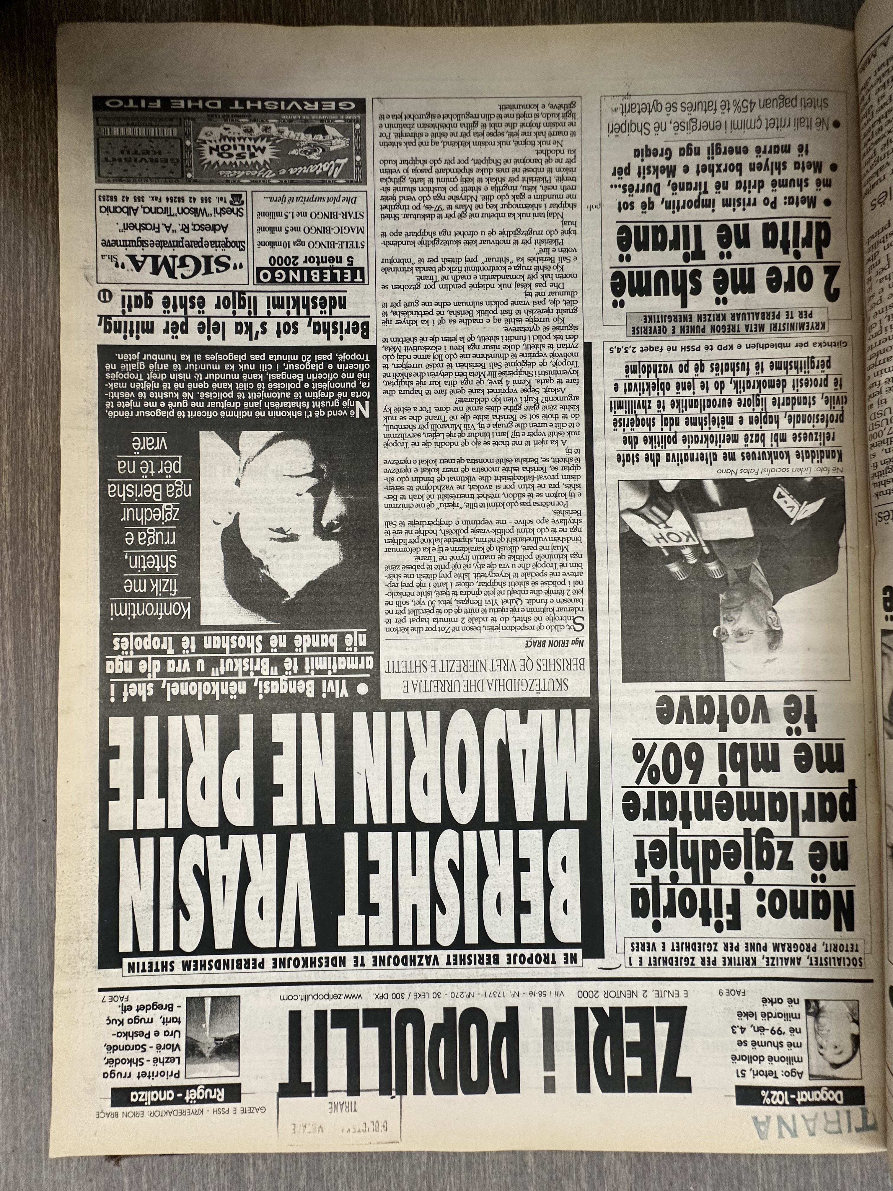 Zëri i Popullit 2000-11-02