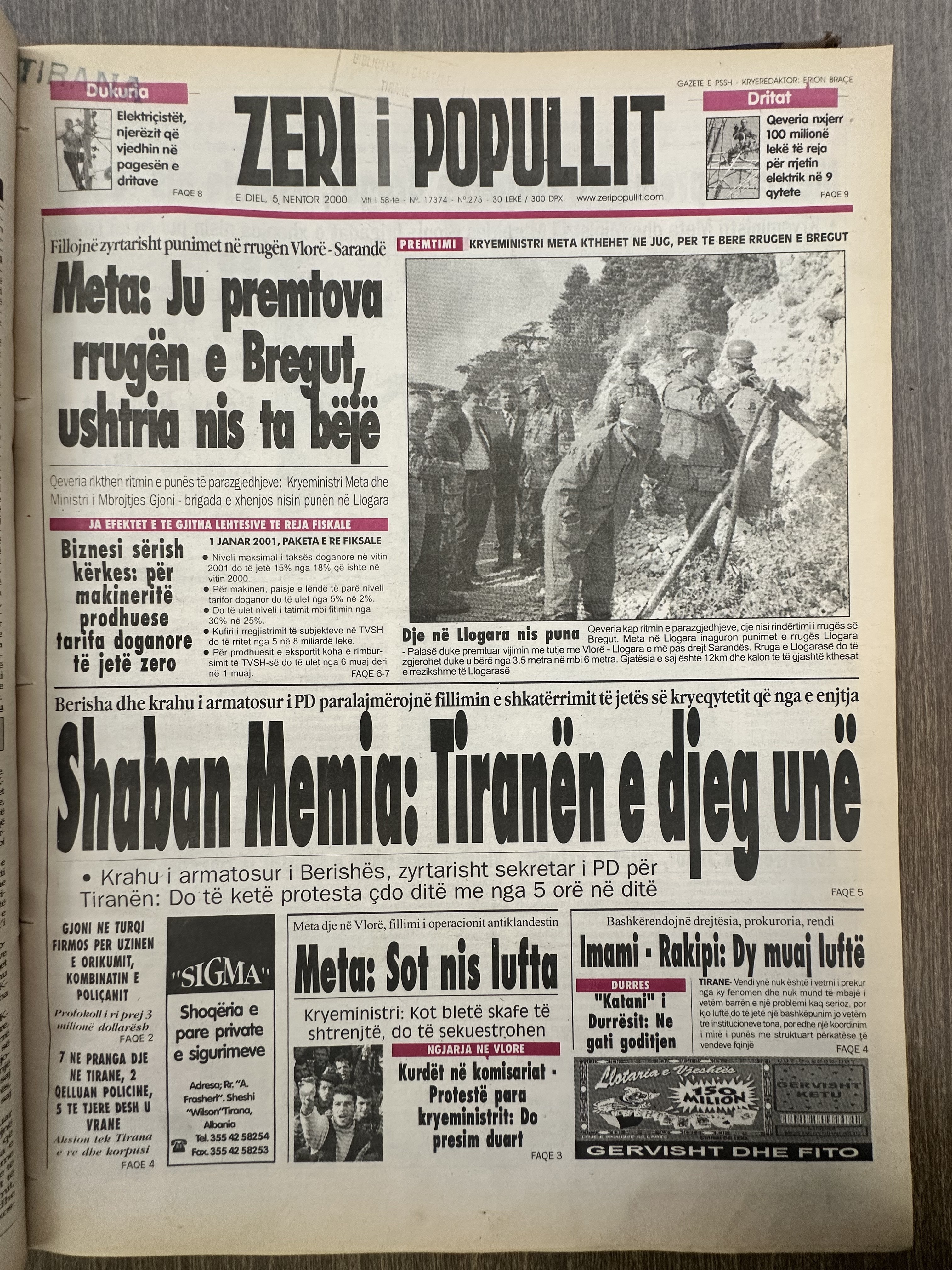 Zëri i Popullit 2000-11-05