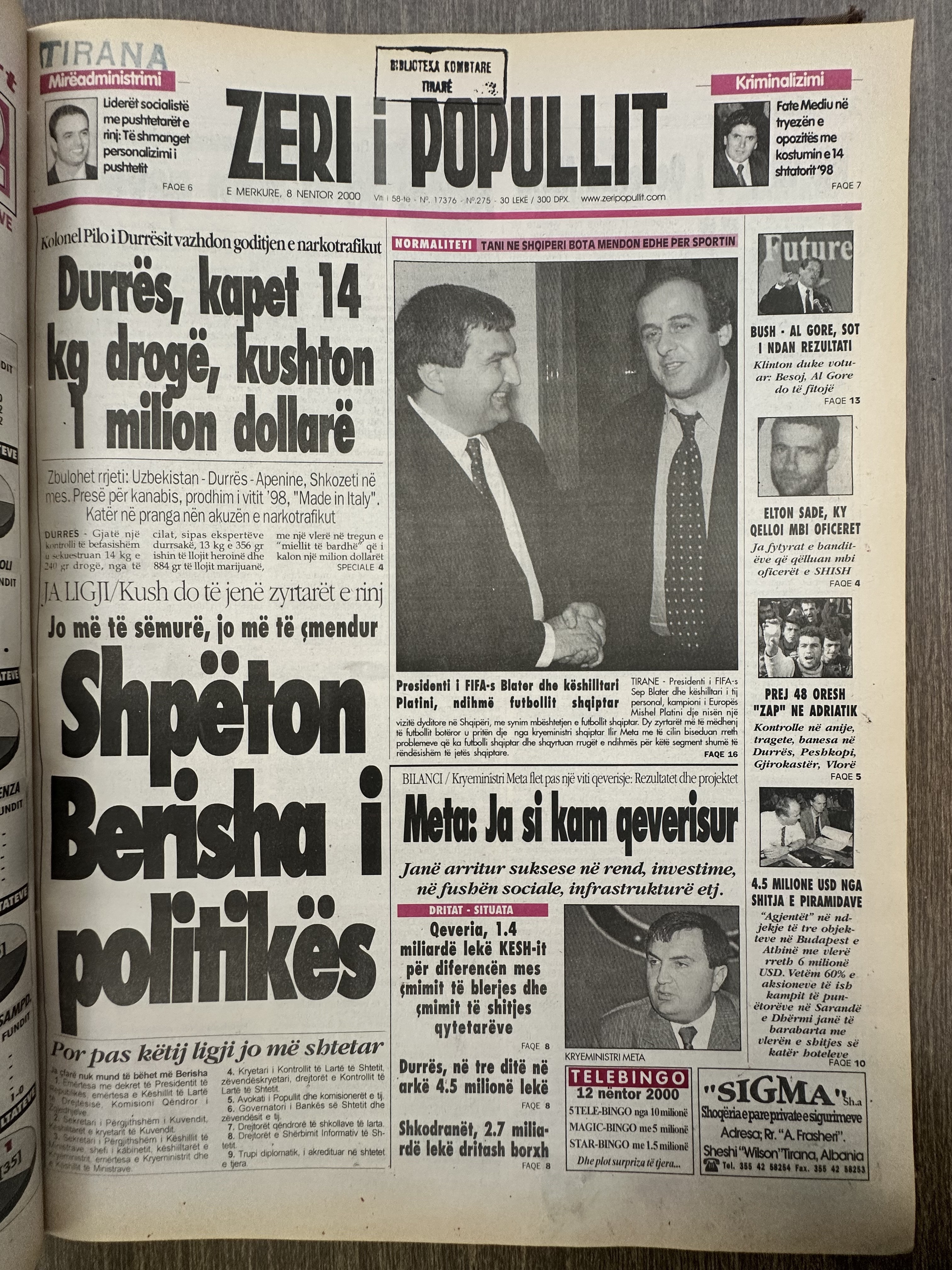Zëri i Popullit 2000-11-08