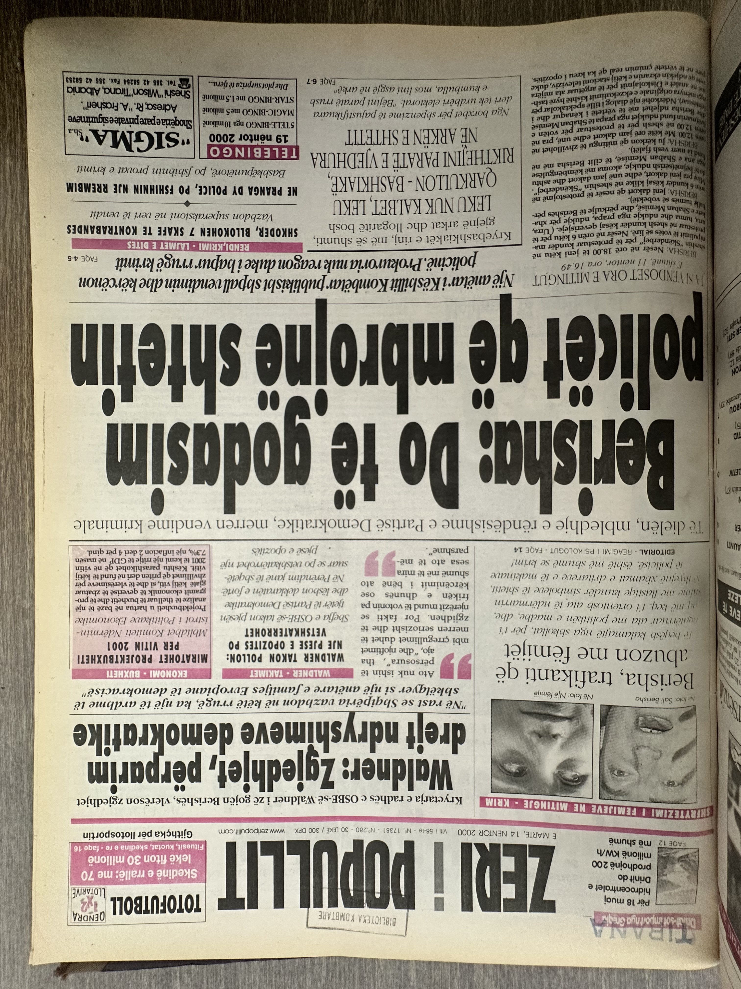 Zëri i Popullit 2000-11-14