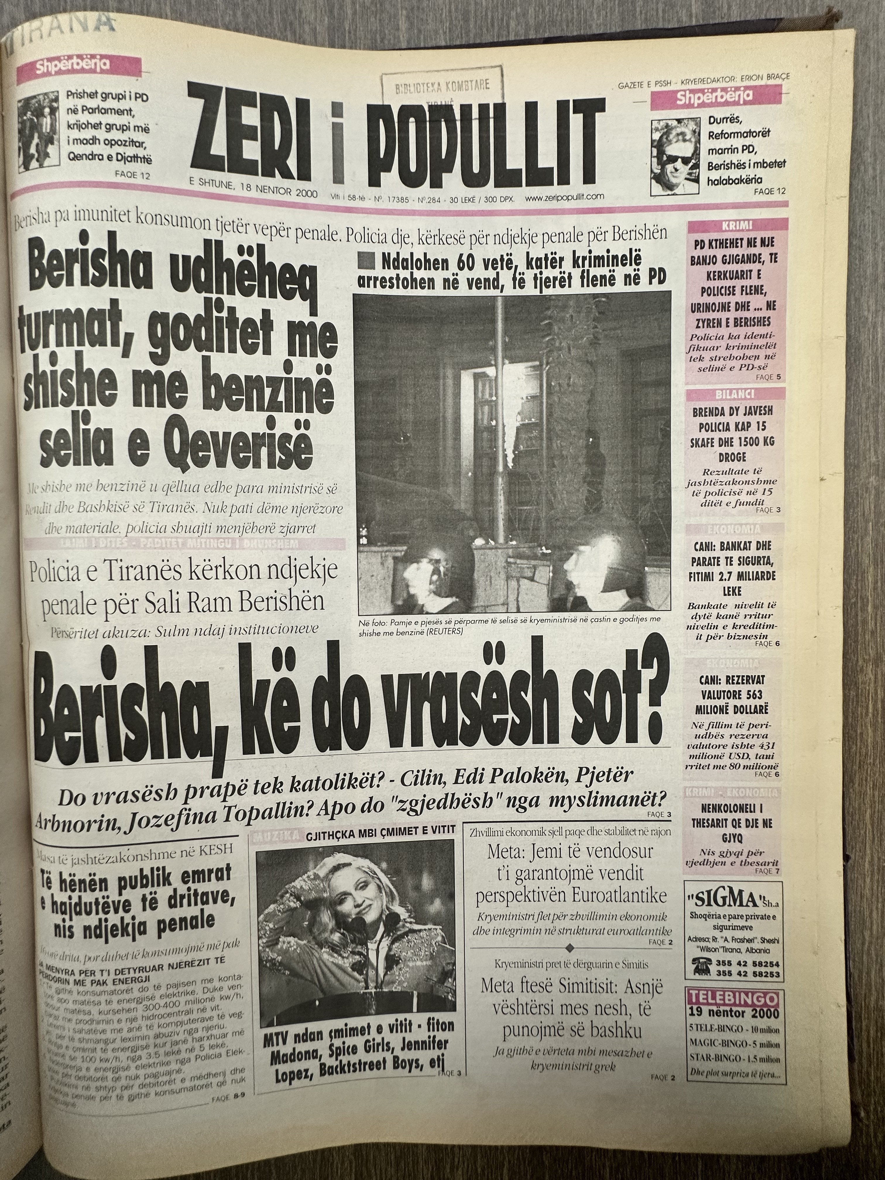 Zëri i Popullit 2000-11-18