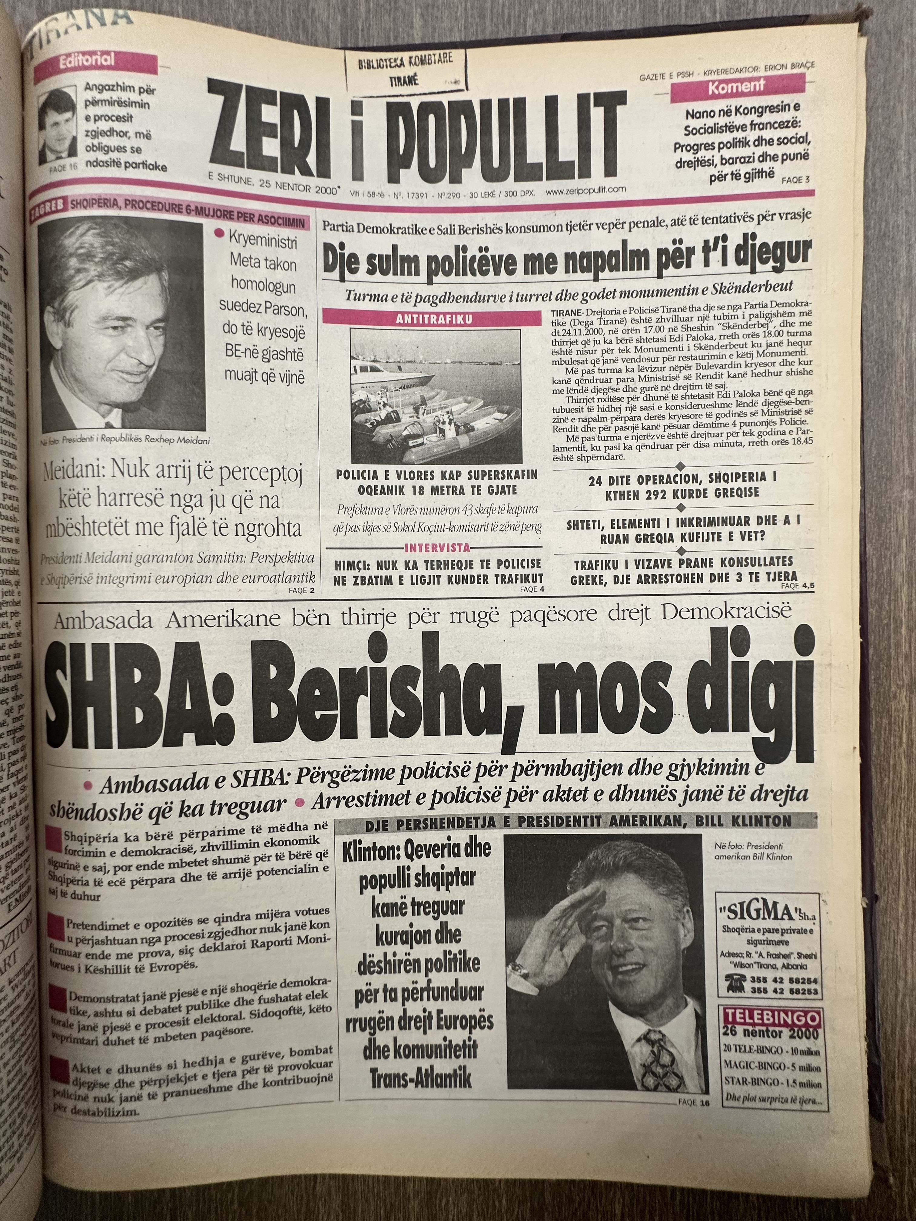 Zëri i Popullit 2000-11-25