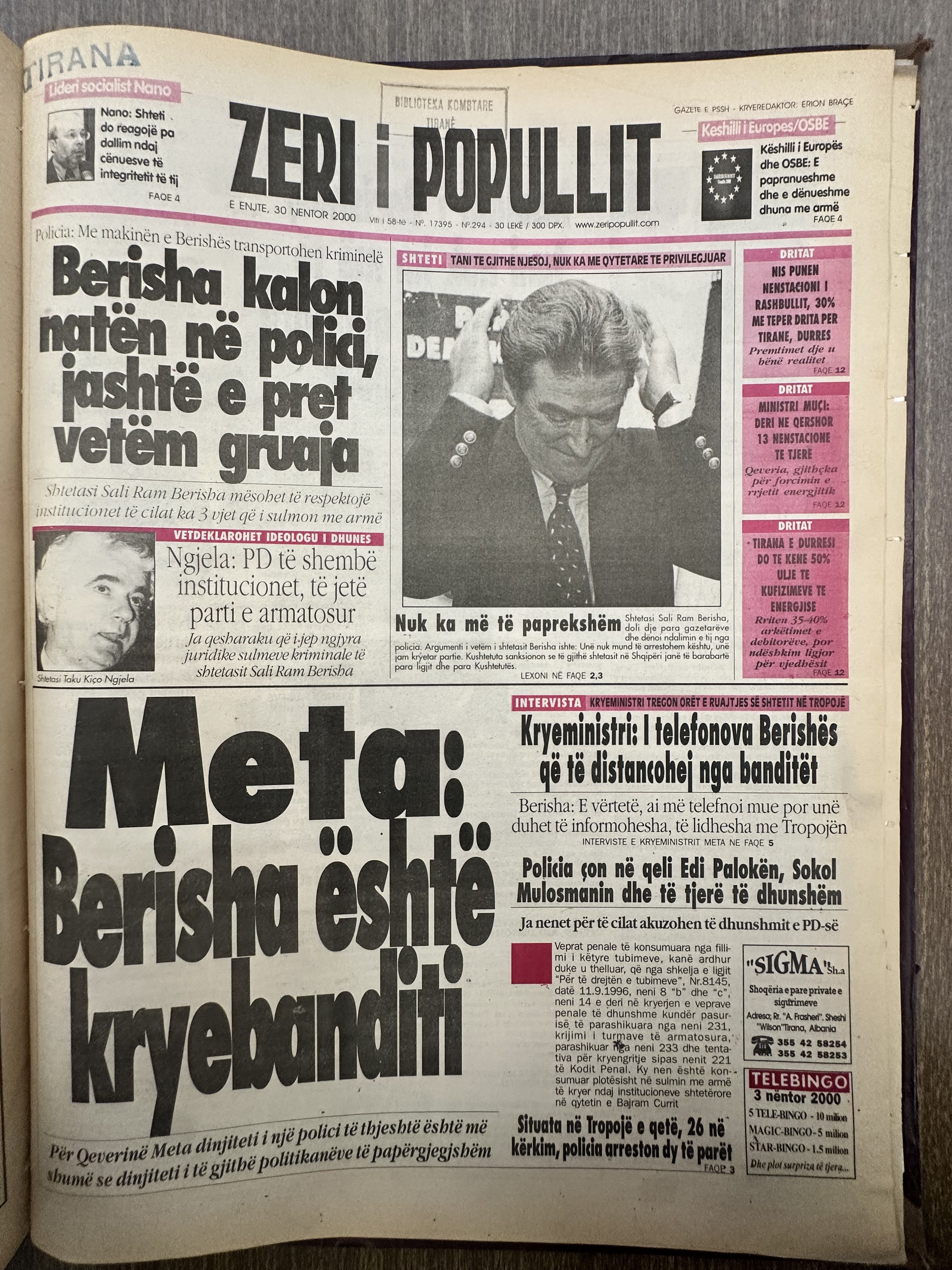 Zëri i Popullit 2000-11-30