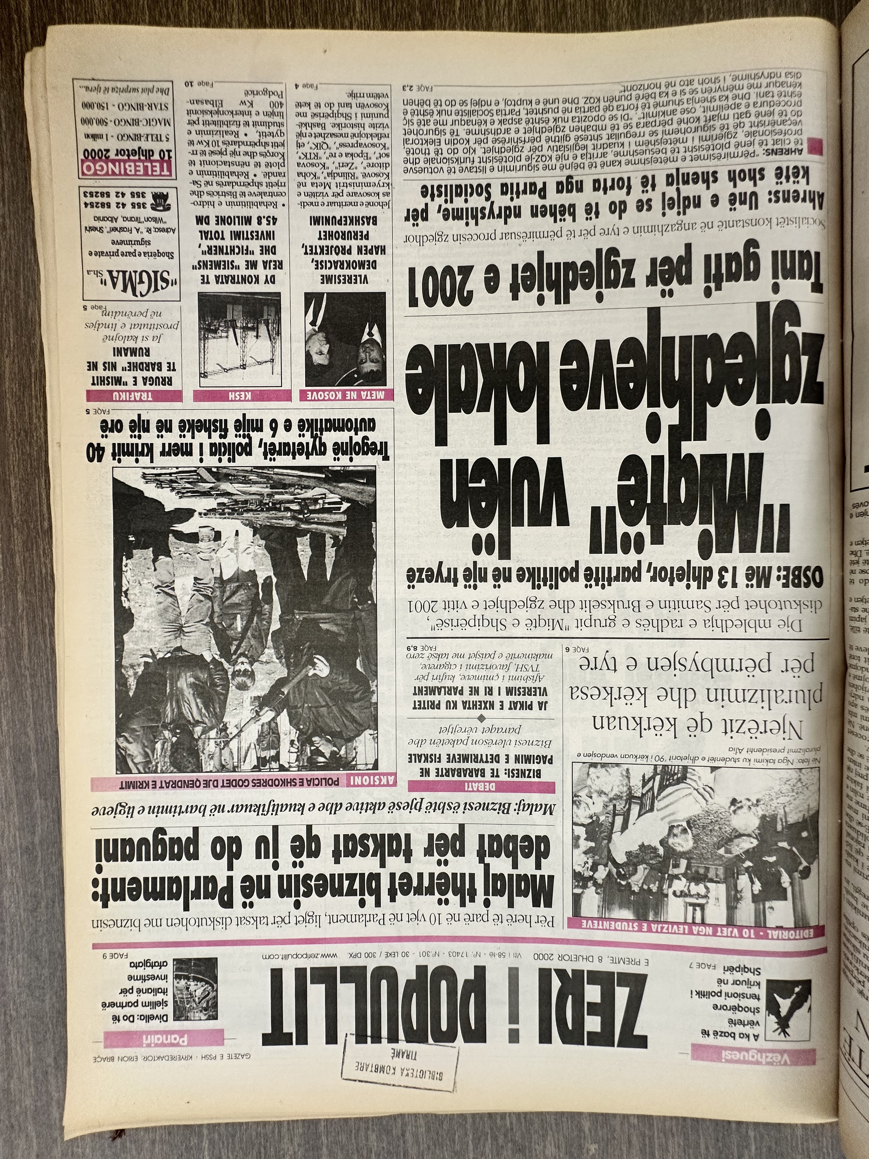Zëri i Popullit 2000-12-08