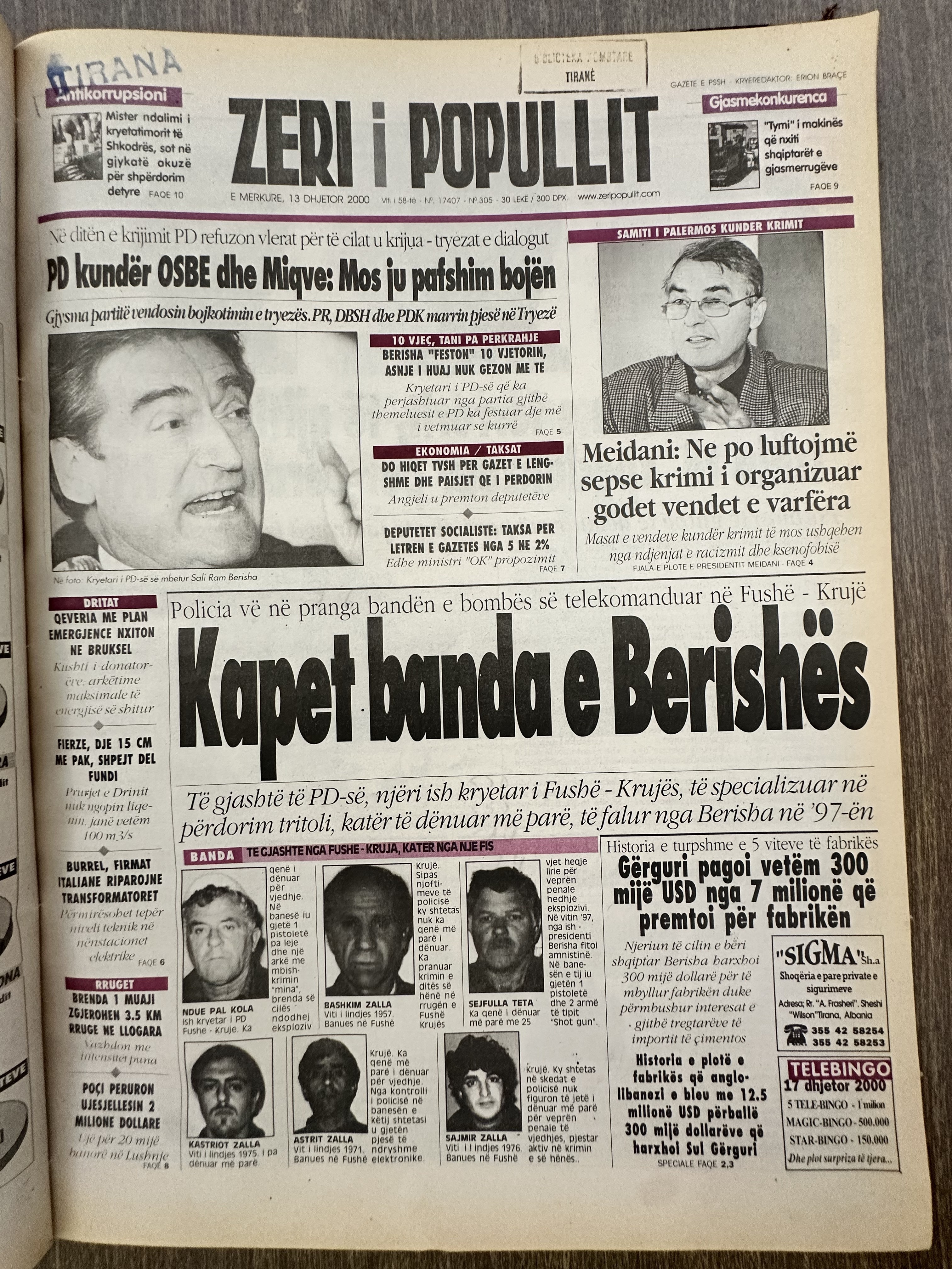 Zëri i Popullit 2000-12-13