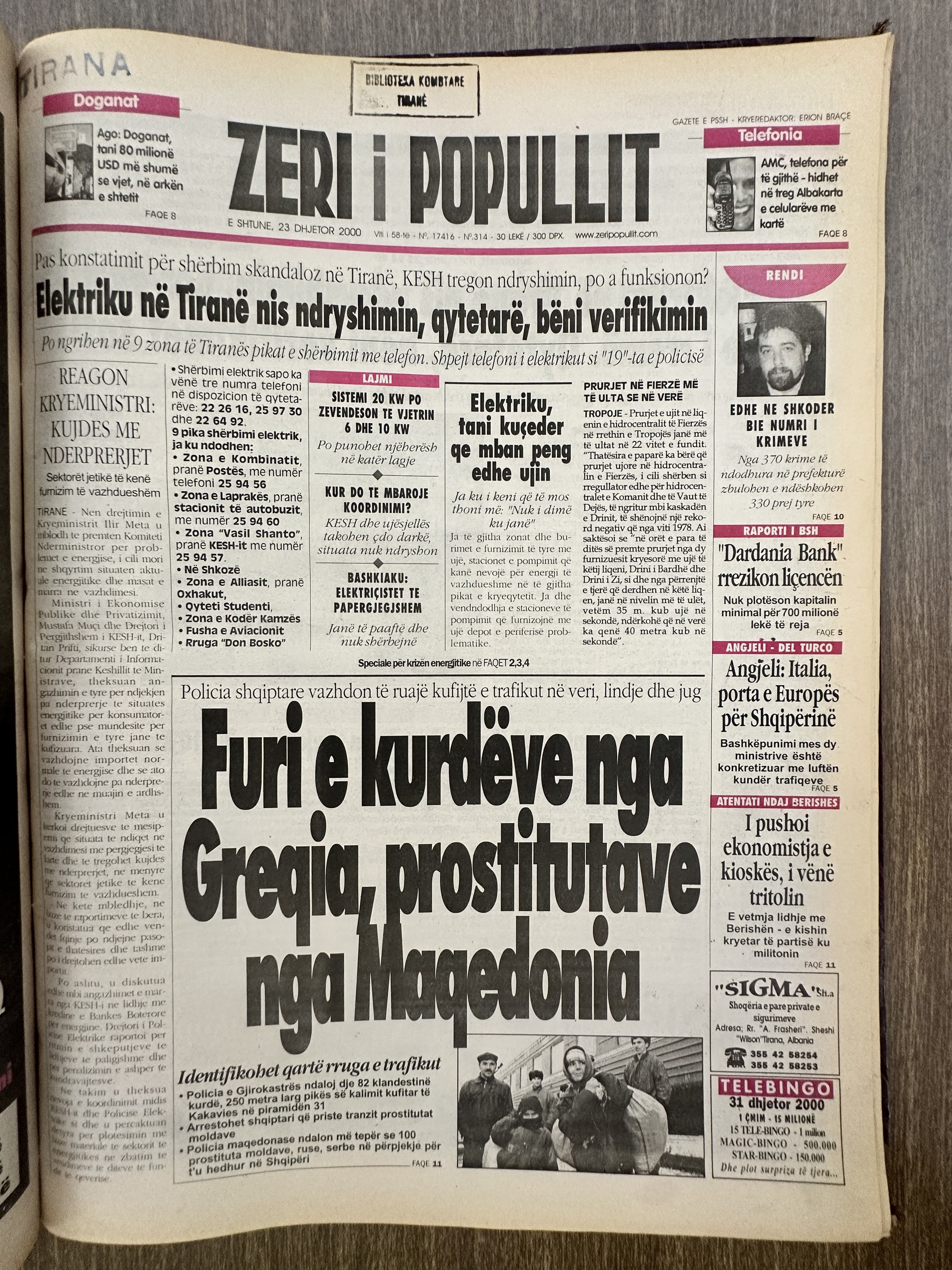 Zëri i Popullit 2000-12-23