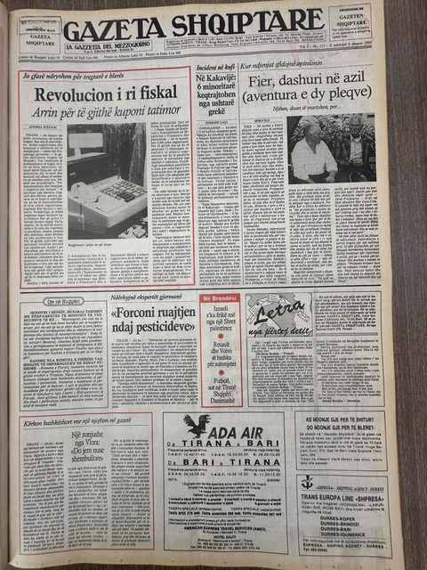 Gazeta Shqiptare 1993-09-08