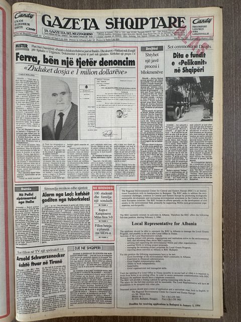 Gazeta Shqiptare 1993-12-03