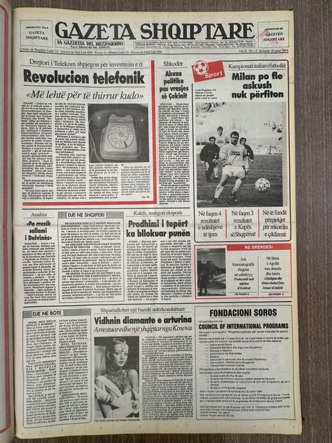 Gazeta Shqiptare 1994-01-18