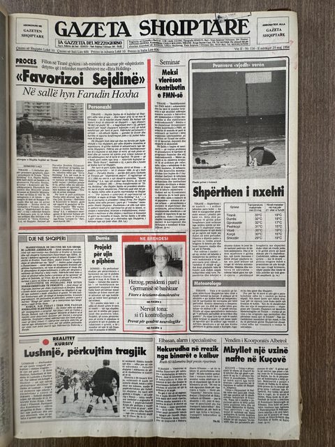 Gazeta Shqiptare 1994-05-25