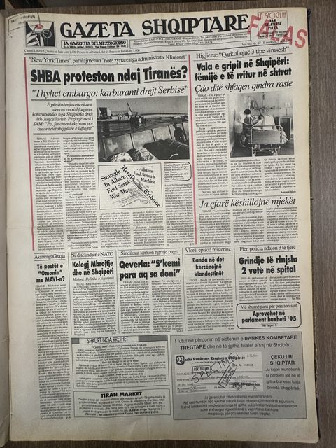 Gazeta Shqiptare 1995-01-15