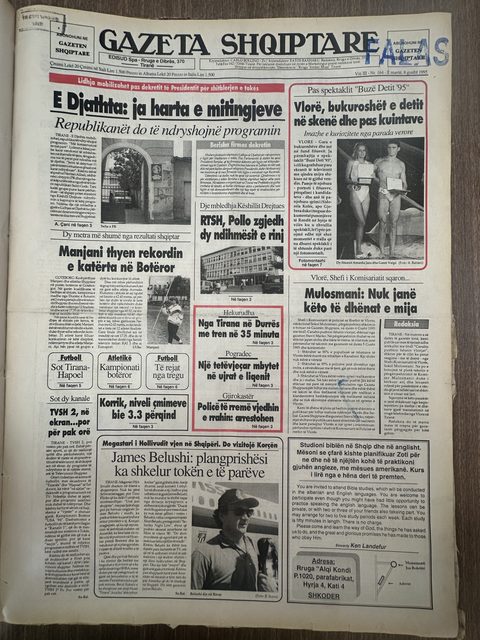 Gazeta Shqiptare 1995-08-08