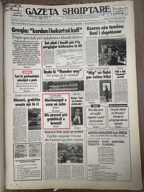 Gazeta Shqiptare 1995-08-20