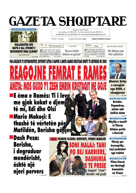 Gazeta Shqiptare 2009-11-28