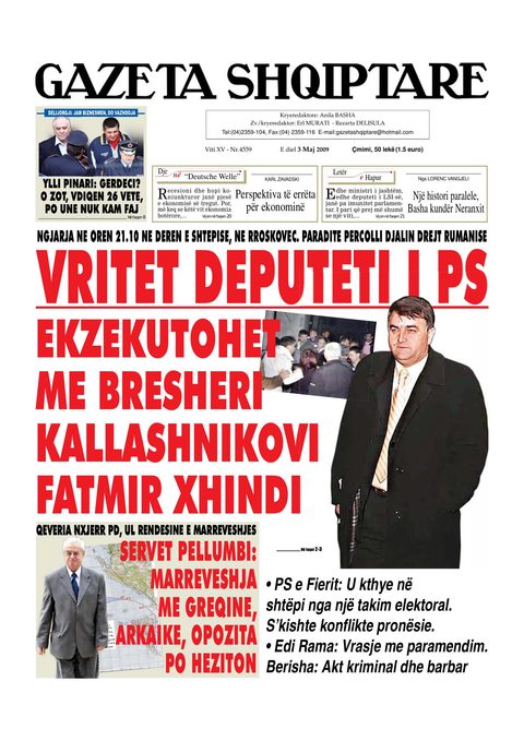 Gazeta Shqiptare 2009-05-03