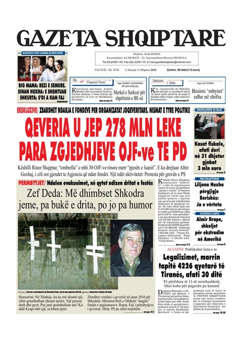 Gazeta Shqiptare 2010-12-11