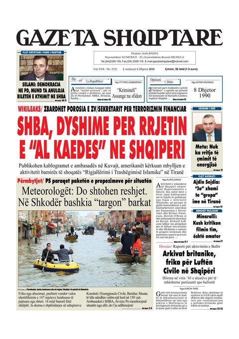 Gazeta Shqiptare 2010-12-08