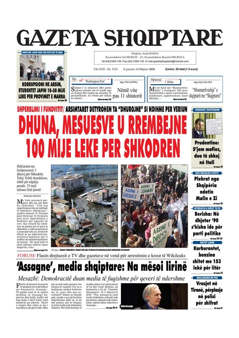 Gazeta Shqiptare 2010-12-10