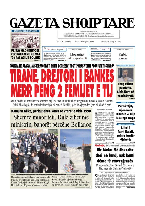 Gazeta Shqiptare 2010-12-13