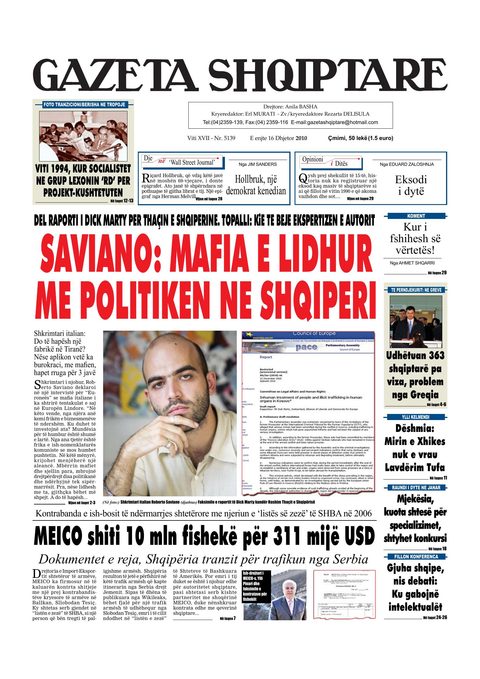 Gazeta Shqiptare 2010-12-16