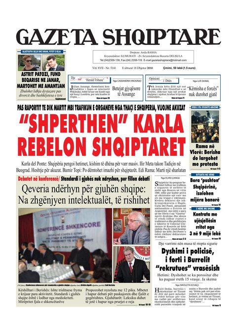 Gazeta Shqiptare 2010-12-18
