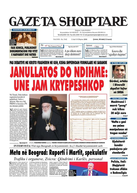 Gazeta Shqiptare 2010-12-19
