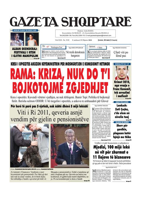 Gazeta Shqiptare 2010-12-29