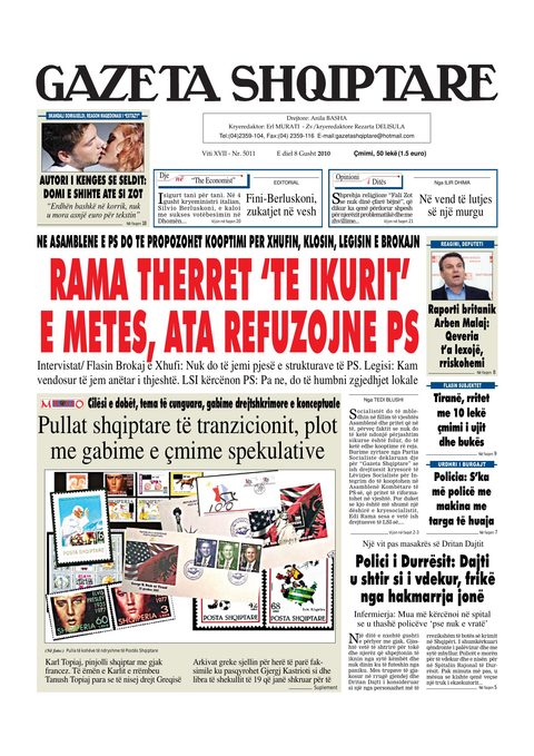 Gazeta Shqiptare 2010-08-08
