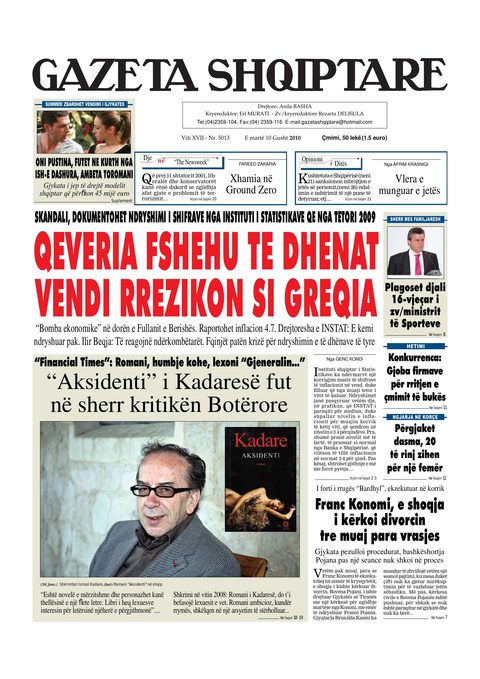 Gazeta Shqiptare 2010-08-10