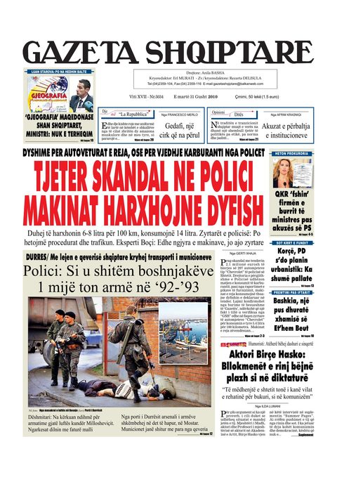 Gazeta Shqiptare 2010-08-31