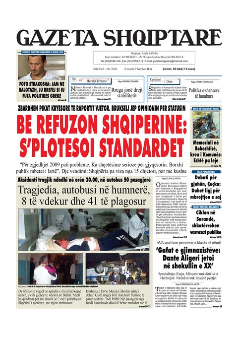 Gazeta Shqiptare 2010-11-09