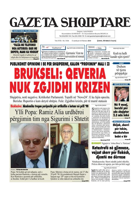 Gazeta Shqiptare 2010-11-10