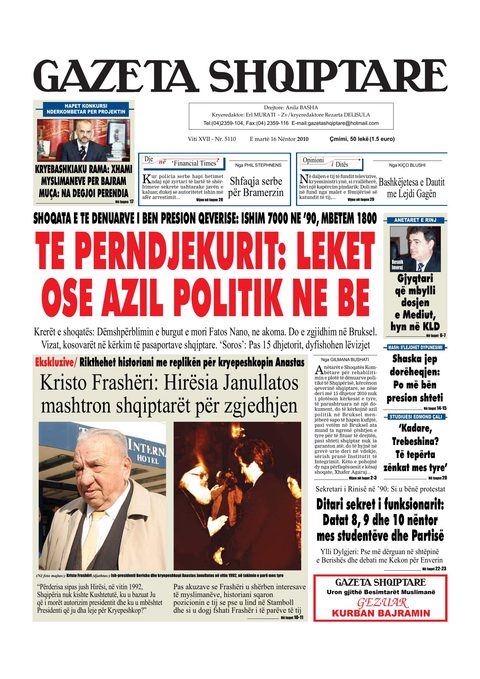 Gazeta Shqiptare 2010-11-16