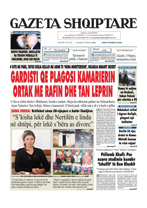 Gazeta Shqiptare 2010-11-17