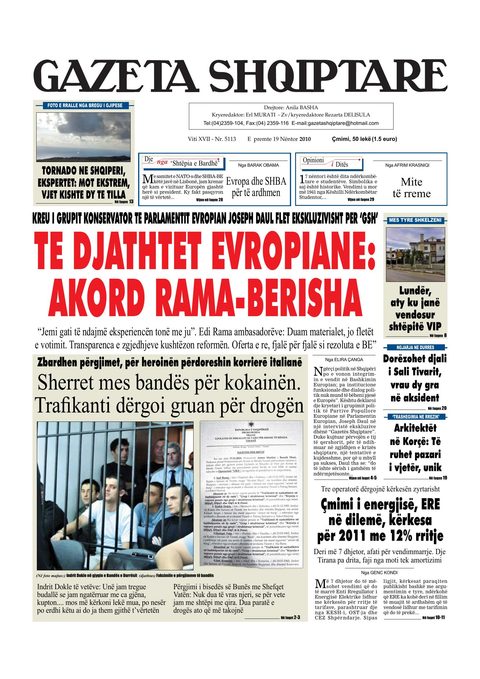 Gazeta Shqiptare 2010-11-19