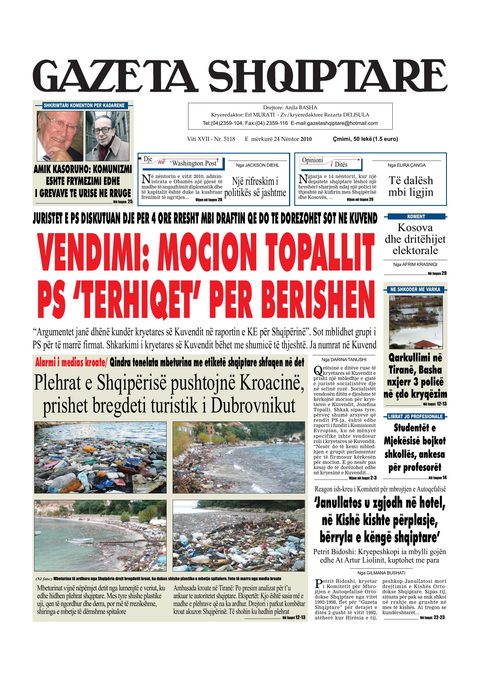 Gazeta Shqiptare 2010-11-24