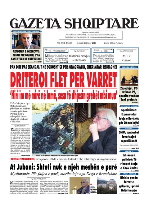Gazeta Shqiptare 2010-11-02